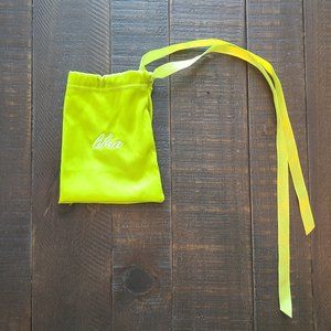 Lime Green Satin "Libra" Drawstring Bag